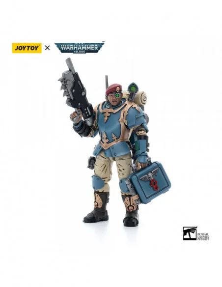 Warhammer 40k Figura 1/18 Astra Militarum Tempestus Scions Command Squad 55th Kappic Eagles Medic 12 cm