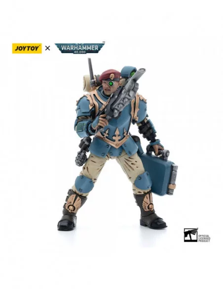 Warhammer 40k Figura 1/18 Astra Militarum Tempestus Scions Command Squad 55th Kappic Eagles Medic 12 cm