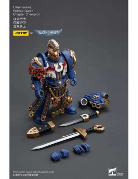 Warhammer 40k Figura 1/18 Ultramarines Honour Guard Chapter Champion 12 cm