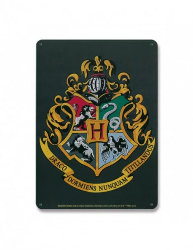 Harry Potter Placa de Chapa Hogwarts Logo 15 x 21 cm