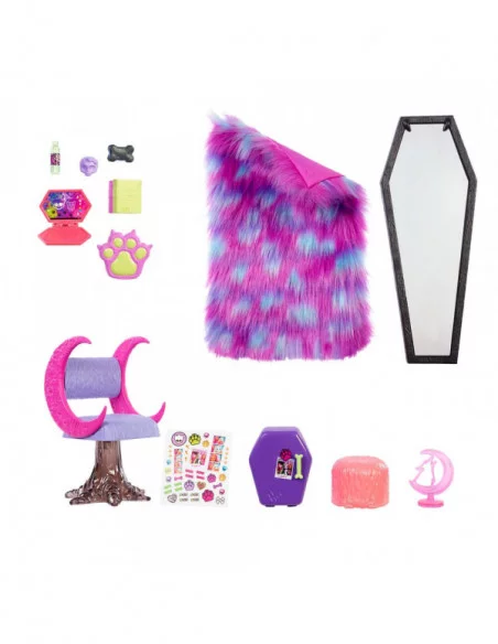 Monster High Conjunto de juego de dormitorio Clawdeen Wolf