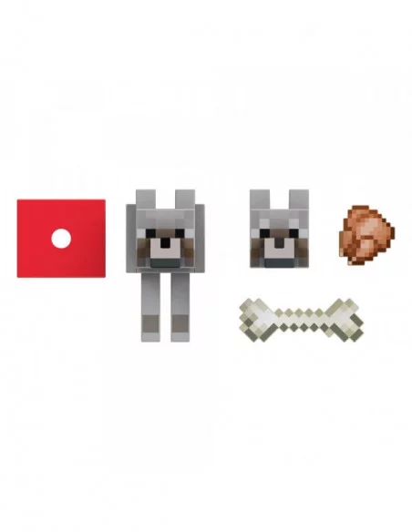 Minecraft Figura Diamond Level Wolf 14 cm