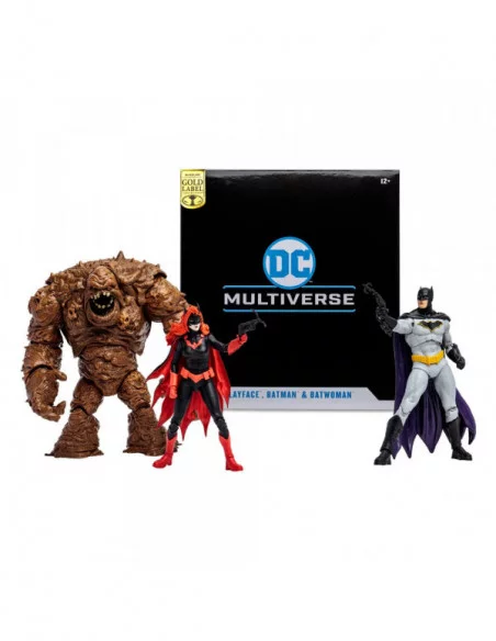 DC Multiverse Figuras Multipack Clayface, Batman & Batwoman (DC Rebirth) (Gold Label) 18 cm