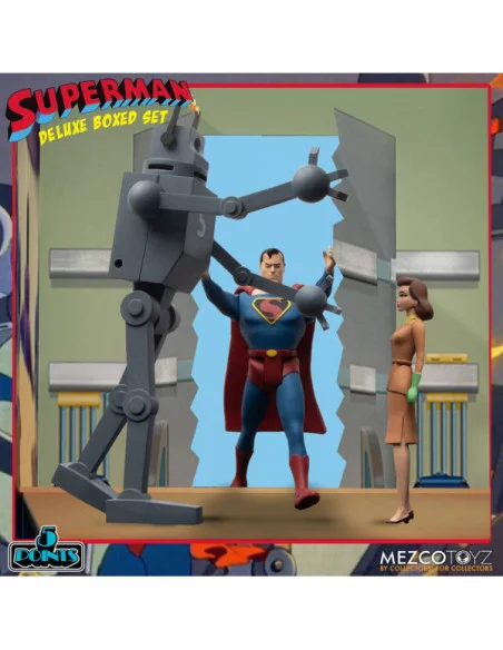 Superman The Mechanical Monsters (1941) Figuras 5 Points Deluxe Box Set 10 cm