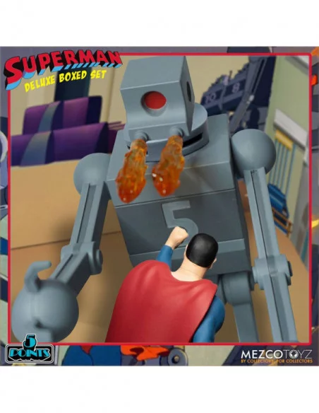 Superman The Mechanical Monsters (1941) Figuras 5 Points Deluxe Box Set 10 cm