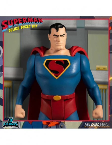 Superman The Mechanical Monsters (1941) Figuras 5 Points Deluxe Box Set 10 cm