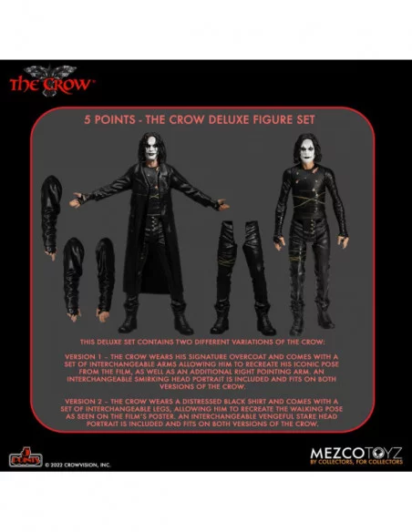 The Crow Figuras 5 Points The Crow Deluxe Set 9 cm