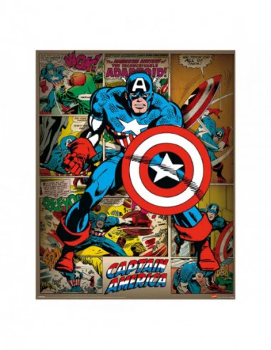 Marvel Comics Set de 4 Pósteres Captain America Retro 40 x 50 cm (4)