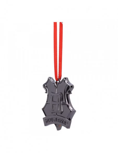 Harry Potter Decoración Árbol de Navidad Hogwarts Crest (Silver) 6 cm