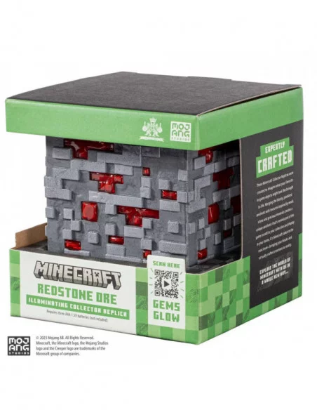 Minecraft Réplica Illuminating Redstone Ore Cube 10 cm