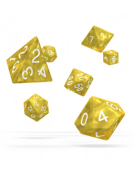 Oakie Doakie Dice Dados RPG-Set Marble - Amarillo (7)