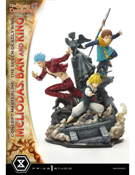 Seven Deadly Sins Concept Masterline Series Estatua Meliodas, Ban and King 55 cm