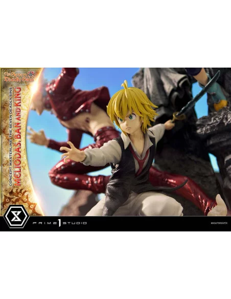 Seven Deadly Sins Concept Masterline Series Estatua Meliodas, Ban and King 55 cm