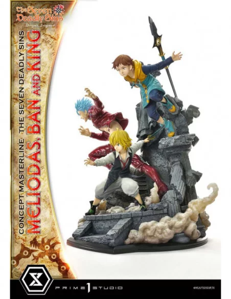 Seven Deadly Sins Concept Masterline Series Estatua Meliodas, Ban and King 55 cm