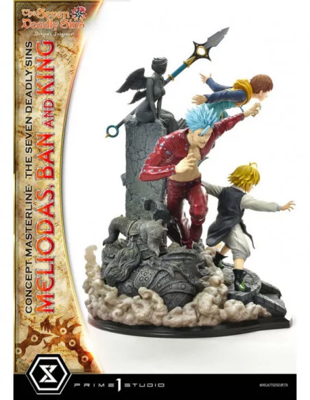 Seven Deadly Sins Concept Masterline Series Estatua Meliodas, Ban and King 55 cm