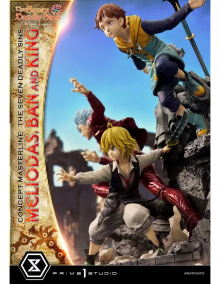 Seven Deadly Sins Concept Masterline Series Estatua Meliodas, Ban and King 55 cm