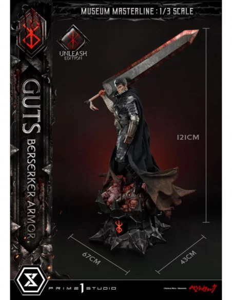 Berserk Estatua Museum Masterline 1/3 Guts Berserker Armor Unleash Edition 121 cm