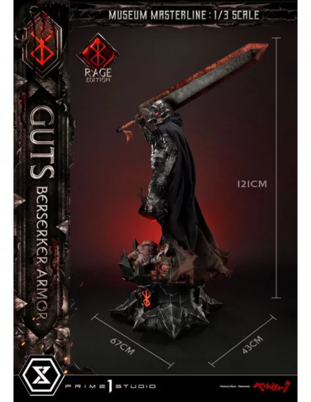 Berserk Estatua Museum Masterline 1/3 Guts Berserker Armor Rage Edition 121 cm