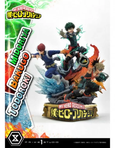 My Hero Academia Estatua Midoriya, Bakugo & Todoroki 69 cm