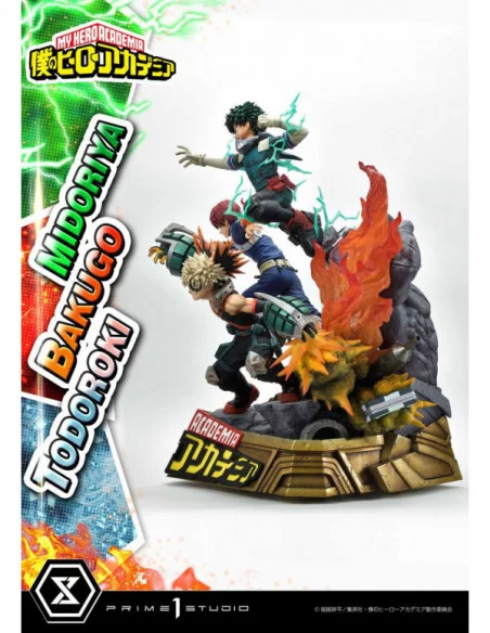 My Hero Academia Estatua Midoriya, Bakugo & Todoroki 69 cm