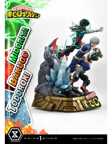 My Hero Academia Estatua Midoriya, Bakugo & Todoroki 69 cm