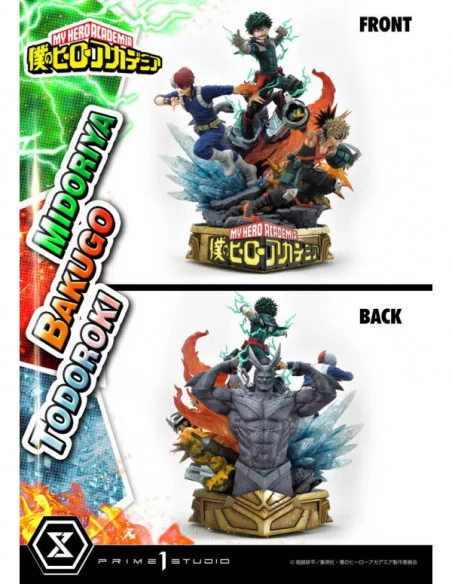 My Hero Academia Estatua Midoriya, Bakugo & Todoroki 69 cm