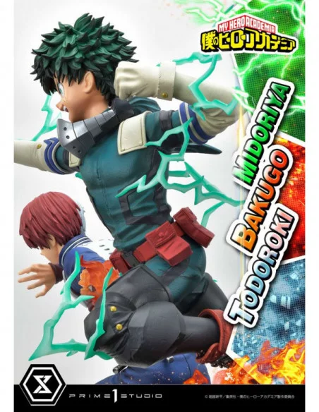 My Hero Academia Estatua Midoriya, Bakugo & Todoroki 69 cm