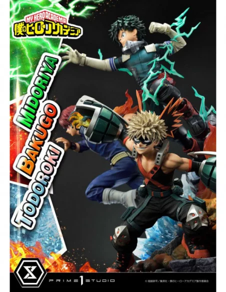 My Hero Academia Estatua Midoriya, Bakugo & Todoroki 69 cm