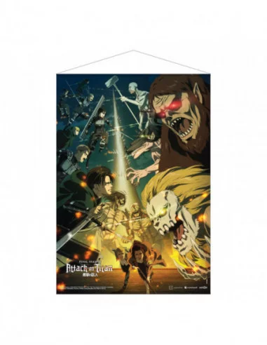 Attack on Titan: The Final Season Póster Tela Paradis Island Vs Marley 50 x 70 cm