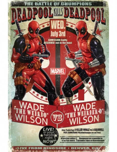 Marvel Set de 4 Pósteres Deadpool Wade Vs Wade 61 x 91 cm (4)