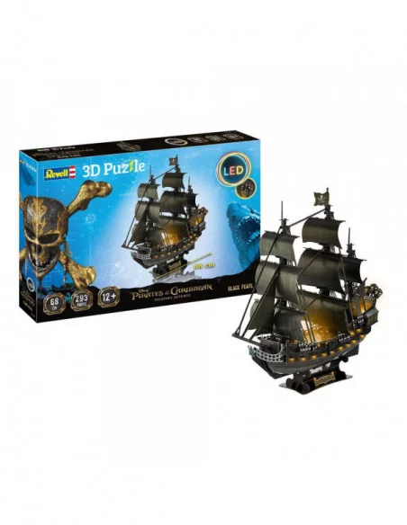 Piratas del Caribe: La venganza de Salazar Puzzle 3D Black Pearl LED Edition