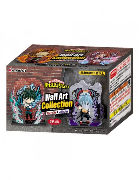 My Hero Academia Minifiguras 6 cm Wall Art Collection Heroes & Villains Expositor (6)