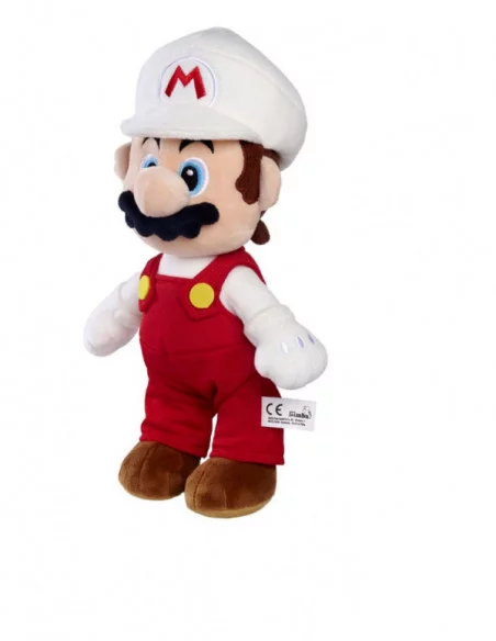 Super Mario Peluche Feuer Mario 30 cm