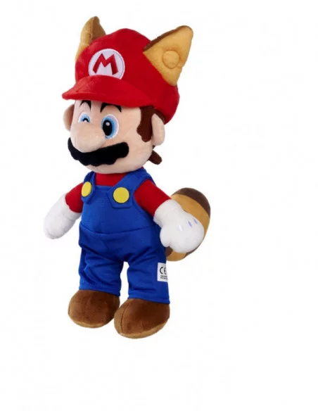 Super Mario Peluche Tanuki Mario 30 cm