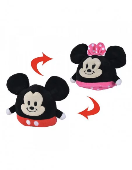 Disney: Mickey Mouse peluche reversible Mickey/Minnie 8 cm