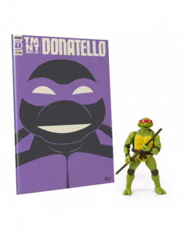 Tortugas Ninja Figura y Cómic BST AXN x IDW Donatello Exclusive 13 cm