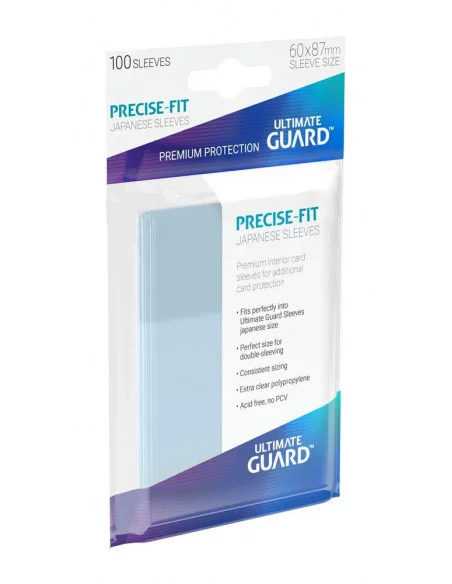 Ultimate Guard Precise-Fit Sleeves Fundas de Cartas Tamaño Japonés Transparente (100)