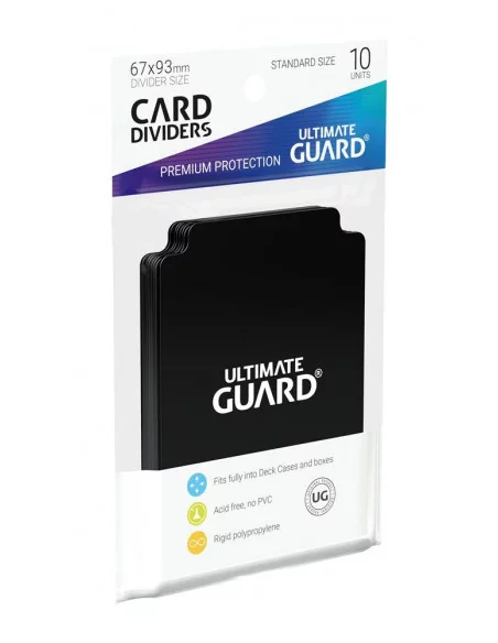 Ultimate Guard Card Dividers Tarjetas Separadoras para Cartas Tamaño Estándar Negro (10)