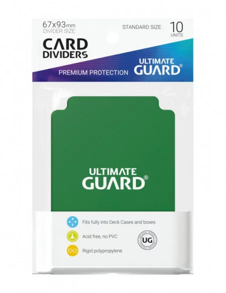 Ultimate Guard Card Dividers Tarjetas Separadoras para Cartas Tamaño Estándar Verde (10)