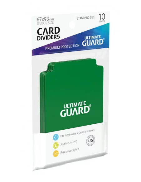 Ultimate Guard Card Dividers Tarjetas Separadoras para Cartas Tamaño Estándar Verde (10)