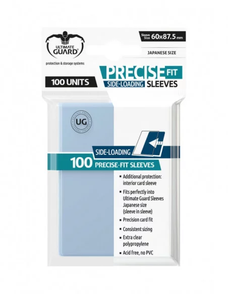 Ultimate Guard Precise-Fit Sleeves Fundas Side-Loading Tamaño Japonés Transparente (100)