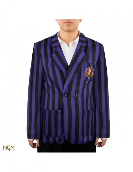 Wednesday Chaqueta Nevermore Academy Purple Striped Blazer talla L