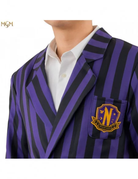 Wednesday Chaqueta Nevermore Academy Purple Striped Blazer talla L