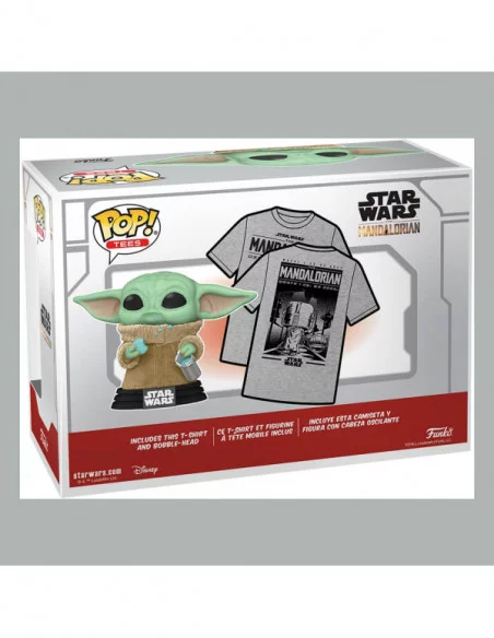 Star Wars The Mandalorian POP! & Tee Set de Minifigura y Camiseta Grogu Cookie talla M