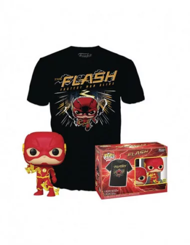 DC Comics POP! & Tee Set de Minifigura y Camiseta The Flash talla S