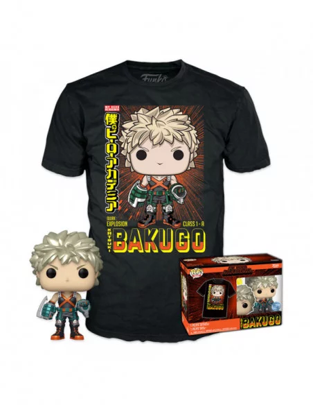 My Hero Academia POP! & Tee Set de Minifigura y Camiseta Katsuki (MT) talla L