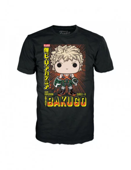 My Hero Academia POP! & Tee Set de Minifigura y Camiseta Katsuki (MT) talla L