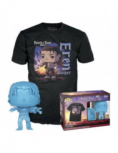 Attack on Titan POP! & Tee Set de Minifigura y Camiseta Eren w/ marks talla M