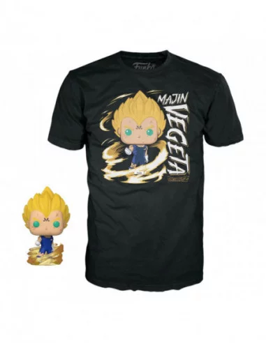 Dragonball Z POP! & Tee Set de Minifigura y Camiseta Majin Vegeta (GW) talla L