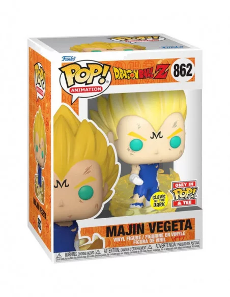 Dragonball Z POP! & Tee Set de Minifigura y Camiseta Majin Vegeta (GW) talla L